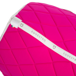Zadeldekje springen in technische stof met GP Equestro-logo Fuchsia / wit Roze