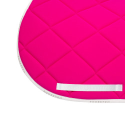Zadeldekje springen in technische stof met GP Equestro-logo Fuchsia / wit Roze