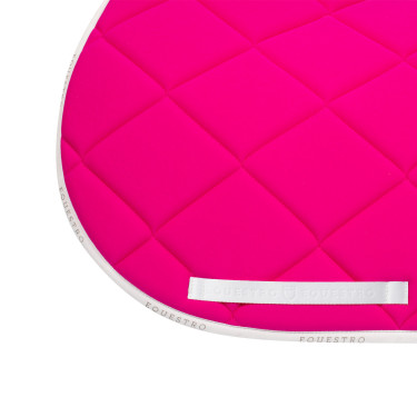 Zadeldekje springen in technische stof met GP Equestro-logo Fuchsia / wit Roze