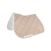 Tapis de selle obstacle en tissu technique avec logo GP Equestro Sable / blanc Beige