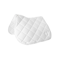 Tapis de selle obstacle en tissu technique avec logo GP Equestro Blanc / blanc