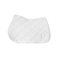 Tapis de selle obstacle en tissu technique avec logo GP Equestro Blanc / blanc