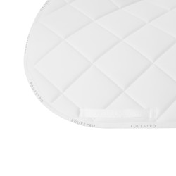 Tapis de selle obstacle en tissu technique avec logo GP Equestro Blanc / blanc