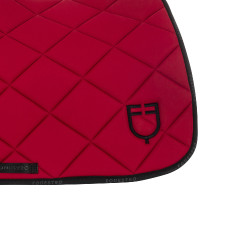Tapis de selle obstacle en tissu technique avec logo GP Equestro Vin / noir Rouge