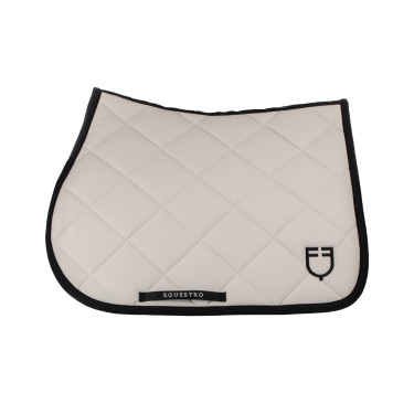 Zadeldoek springen in technische stof met geborduurd logo Black Line Edition Equestro Zadeldoek springen in technische stof met geborduurd logo Black Line Edition Equestro