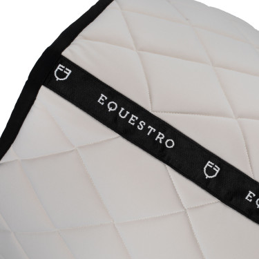 Zadeldoek springen in technische stof met geborduurd logo Black Line Edition Equestro Zadeldoek springen in technische stof met geborduurd logo Black Line Edition Equestro