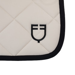 Tapis de selle obstacle en tissu technique avec logo brodé Black Line Edition Equestro Beige Tapis de selle obstacle en tissu technique avec logo brodé Black Line Edition Equestro Beige
