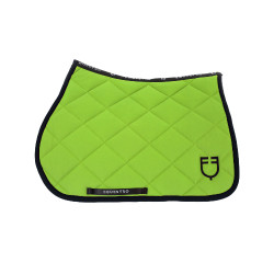 Tapis de selle obstacle en tissu technique avec logo brodé Black Line Edition Equestro Vert citron