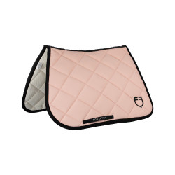 Tapis de selle obstacle en tissu technique avec logo brodé Black Line Edition Equestro Rose cameo