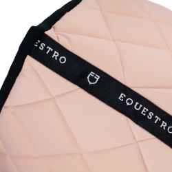 Tapis de selle obstacle en tissu technique avec logo brodé Black Line Edition Equestro Rose cameo