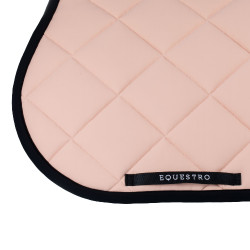 Tapis de selle obstacle en tissu technique avec logo brodé Black Line Edition Equestro Rose cameo