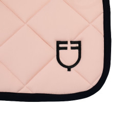 Tapis de selle obstacle en tissu technique avec logo brodé Black Line Edition Equestro Rose cameo