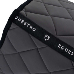 Tapis de selle obstacle en tissu technique avec logo brodé Black Line Edition Equestro Bleu vapeur Gris
