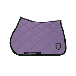 Tapis de selle obstacle en tissu technique avec logo brodé Black Line Edition Equestro Violet dahlia
