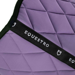 Tapis de selle obstacle en tissu technique avec logo brodé Black Line Edition Equestro Violet dahlia