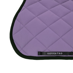 Zadeldoek springen in technische stof met geborduurd logo Black Line Edition Equestro Violette dahlia