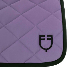 Tapis de selle obstacle en tissu technique avec logo brodé Black Line Edition Equestro Violet dahlia