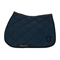 Zadeldoek springen in technische stof met geborduurd logo Black Line Edition Equestro Marine Marineblauw