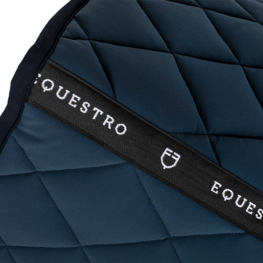 Zadeldoek springen in technische stof met geborduurd logo Black Line Edition Equestro Marine Marineblauw Zadeldoek springen in technische stof met geborduurd logo Black Line Edition Equestro Marine Marineblauw
