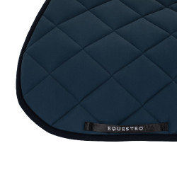 Tapis de selle obstacle en tissu technique avec logo brodé Black Line Edition Equestro Marine Bleu marine