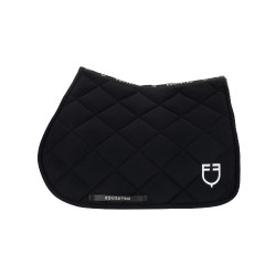 Tapis de selle obstacle en tissu technique avec logo brodé Black Line Edition Equestro Noir