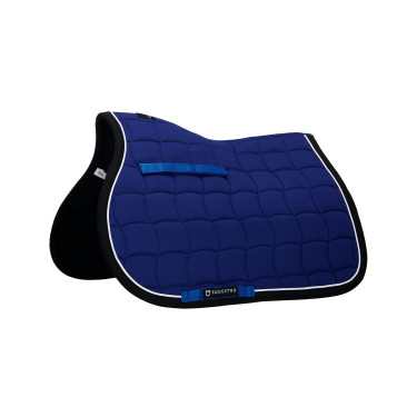Ademende katoenen springzadeldek White Trim Equestro Koninklijk / zwart Ademende katoenen springzadeldek White Trim Equestro Koninklijk / zwart