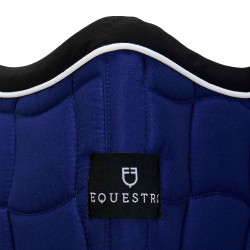 Ademende katoenen springzadeldek White Trim Equestro Koninklijk / zwart Ademende katoenen springzadeldek White Trim Equestro Koninklijk / zwart