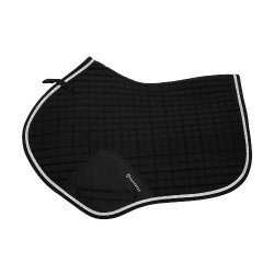 Tapis de selle obstacle en coton modelé Equestro Noir