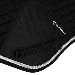 Tapis de selle obstacle en coton modelé Equestro Noir