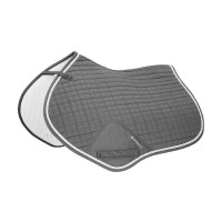 Tapis de selle obstacle en coton modelé Equestro Gris