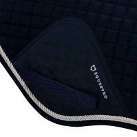 Tapis de selle obstacle en coton modelé Equestro Marine Bleu marine Tapis de selle obstacle en coton modelé Equestro Marine Bleu marine