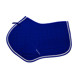 Tapis de selle obstacle en coton modelé Equestro Bleu royal Tapis de selle obstacle en coton modelé Equestro Bleu royal