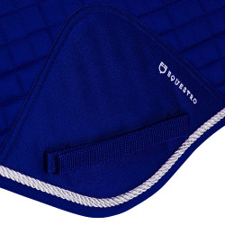 Tapis de selle obstacle en coton modelé Equestro Bleu royal Tapis de selle obstacle en coton modelé Equestro Bleu royal
