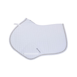 Tapis de selle obstacle en coton modelé Equestro Blanc