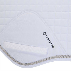 Tapis de selle obstacle en coton modelé Equestro Blanc