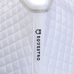 Tapis de selle obstacle en coton modelé Equestro Blanc
