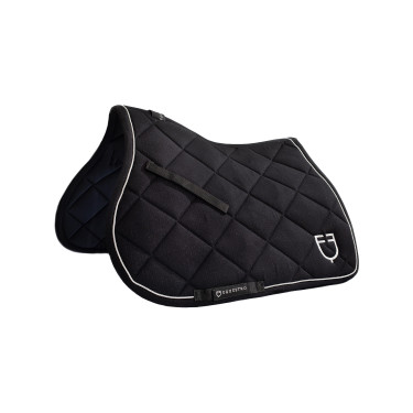 Tapis de selle obstacle en coton avec galons et logo Diamond Equestro Tapis de selle obstacle en coton avec galons et logo Diamond Equestro