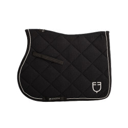 Tapis de selle obstacle en coton avec galons et logo Diamond Equestro Noir Tapis de selle obstacle en coton avec galons et logo Diamond Equestro Noir