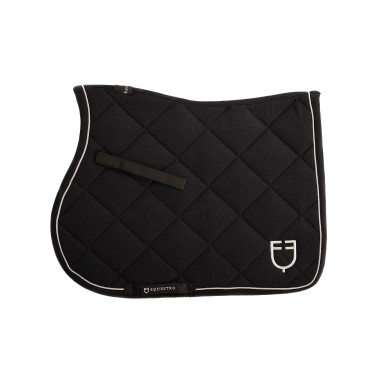 Tapis de selle obstacle en coton avec galons et logo Diamond Equestro Tapis de selle obstacle en coton avec galons et logo Diamond Equestro