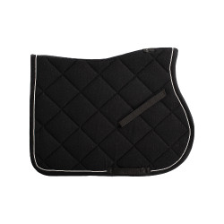 Tapis de selle obstacle en coton avec galons et logo Diamond Equestro Noir Tapis de selle obstacle en coton avec galons et logo Diamond Equestro Noir
