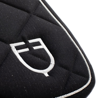 Tapis de selle obstacle en coton avec galons et logo Diamond Equestro Tapis de selle obstacle en coton avec galons et logo Diamond Equestro