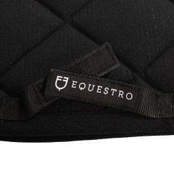 Tapis de selle obstacle en coton avec galons et logo Diamond Equestro Noir Tapis de selle obstacle en coton avec galons et logo Diamond Equestro Noir