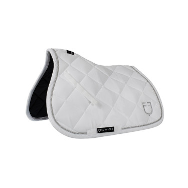 Tapis de selle obstacle en coton avec galons et logo Diamond Equestro Tapis de selle obstacle en coton avec galons et logo Diamond Equestro