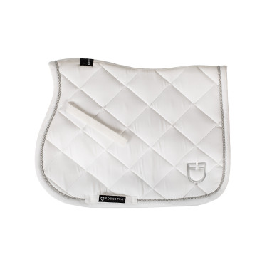 Tapis de selle obstacle en coton avec galons et logo Diamond Equestro Tapis de selle obstacle en coton avec galons et logo Diamond Equestro
