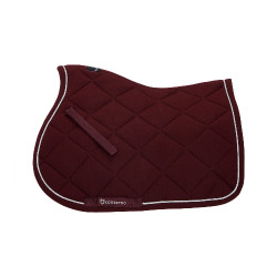 Tapis de selle obstacle en coton avec galons Diamond Equestro Bordeaux Tapis de selle obstacle en coton avec galons Diamond Equestro Bordeaux