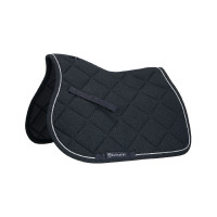 Tapis de selle obstacle en coton avec galons Diamond Equestro Gris
