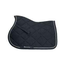 Tapis de selle obstacle en coton avec galons Diamond Equestro Gris