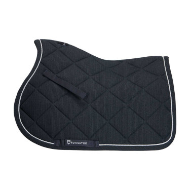 Zadeldek springen in katoen met biezen Diamond Equestro Grijs