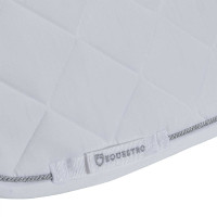 Tapis de selle obstacle en coton avec galons Diamond Equestro Blanc
