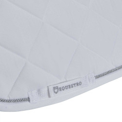 Tapis de selle obstacle en coton avec galons Diamond Equestro Blanc